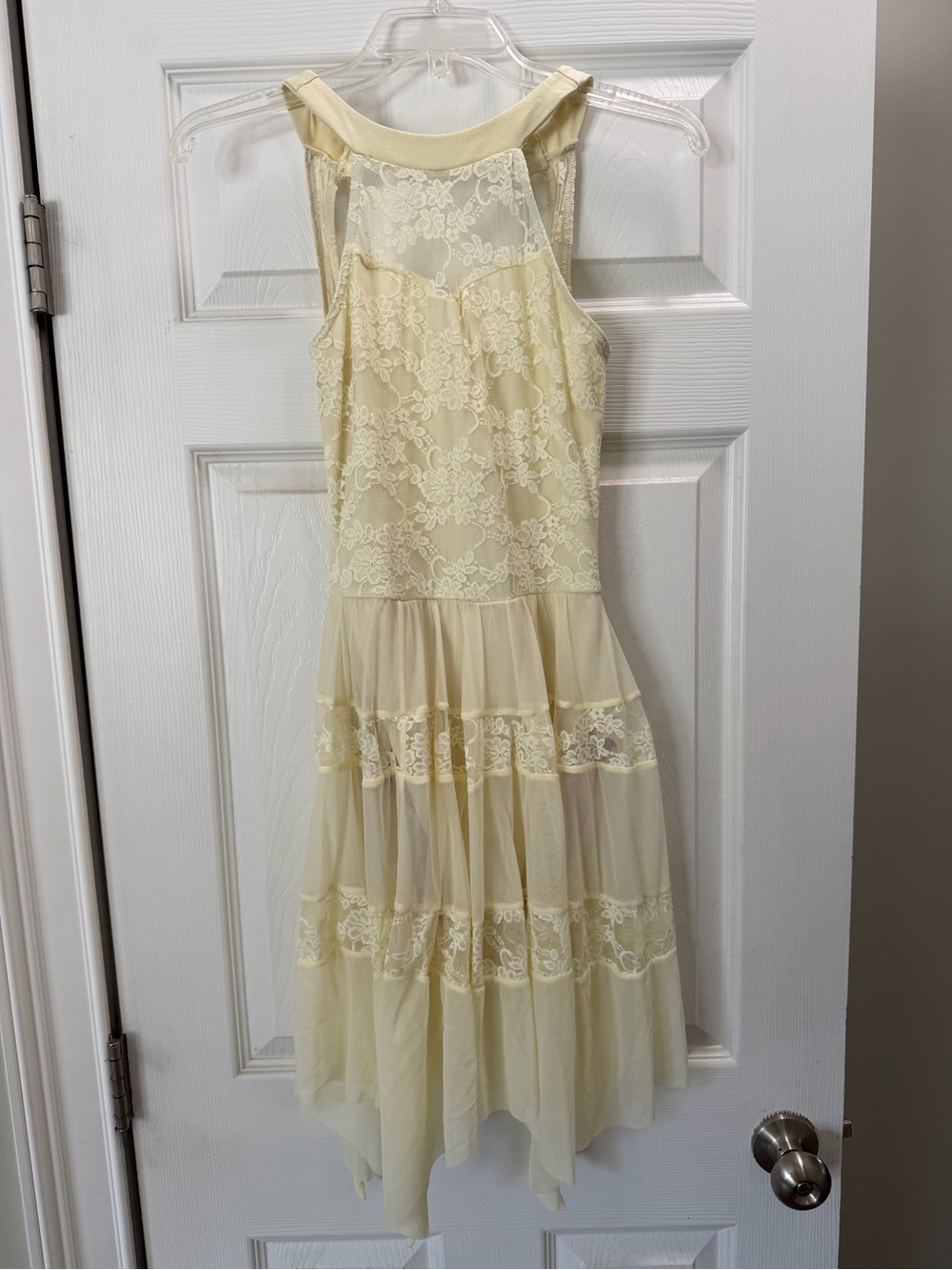 Weissman Pale Yellow Lace lyrical or contemporary adult small costume